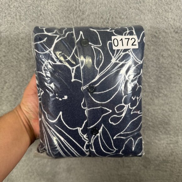 Croft & Barrow Floral Print Top Women's Plus 1X Blue White 3/4 Sleeve Blouse - Picture 12 of 12